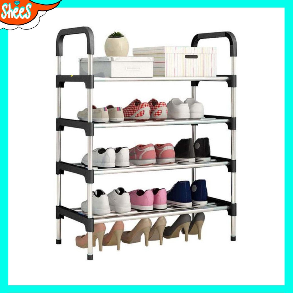  SHOE Rak  Sepatu  Susun 5 TIER Portable Besi  Stainless 