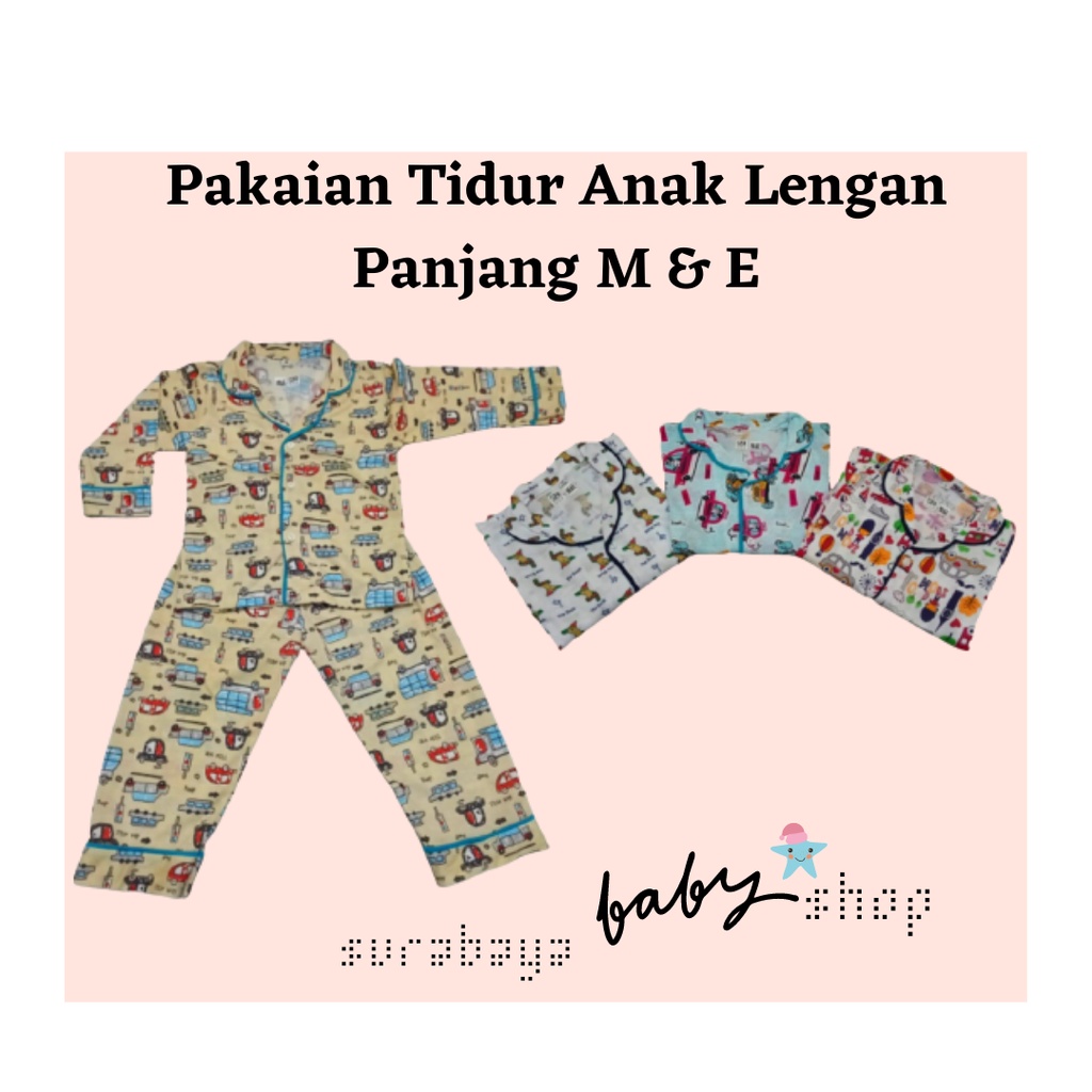 Baju Tidur Anak / Setelan Anak Lengan Panjang M &amp; E 741700