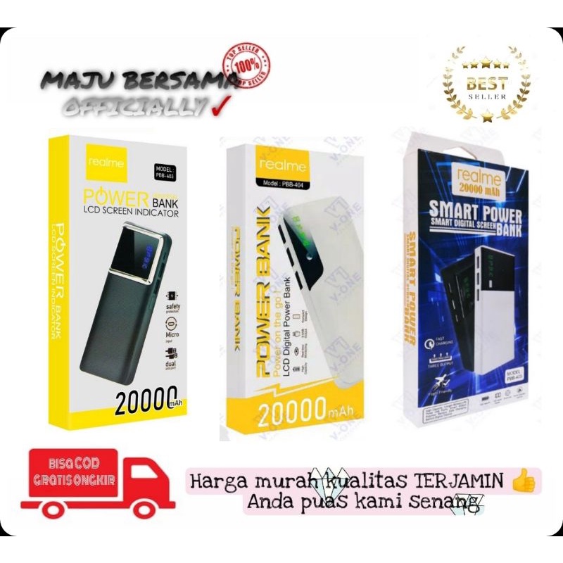 [MB] POWERBANK REALME PBB 403 PBB 404 PBB 405 20000 MAH / power bank branded Realme PBB 403 PB 404 P