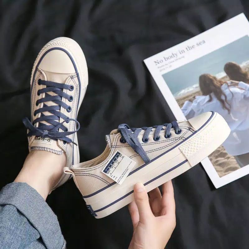 NF2357 - Sepatu Sneaker Canvas Wanita Import