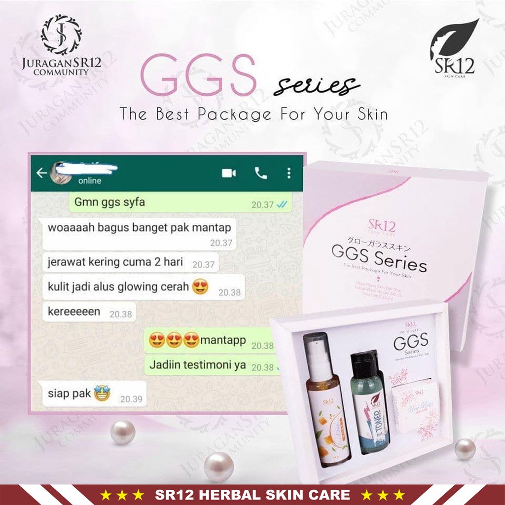 GGS SR12 | GGS Series SR12 Skincare | Glow Glass Skin Gel | Paket Perawatan &amp; Kecantikan