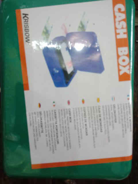 Krisbow Cash Box 10 Inch - Brankas Uang - Kotak Penyimpan Uang - Kotak Box 25 Cm - Hijau