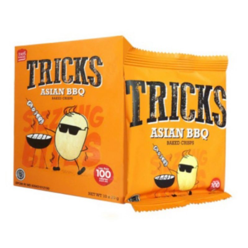 TRICKS Biskuit Kentang ASIAN BBQ 10 x 15g (Pack) Potato Baked Crisps Chips Trick Trik