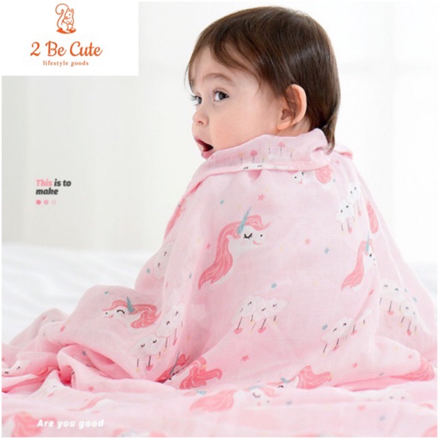 Selimut Bayi Bamboo Fiber Kain Muslin Bedong Bayi Swaddle Baby