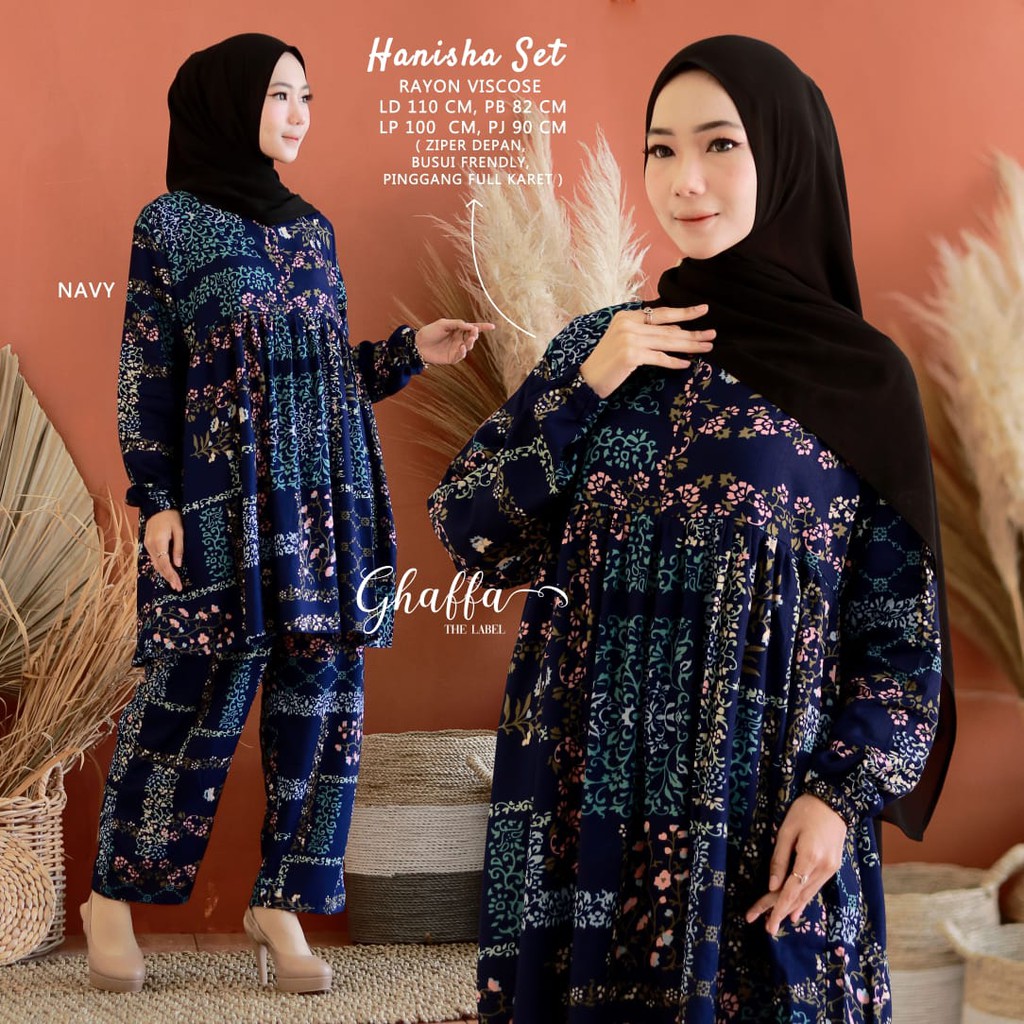  Setelan  Wanita  Katun Rayon Viscose Setelan  Wanita  Tunik 