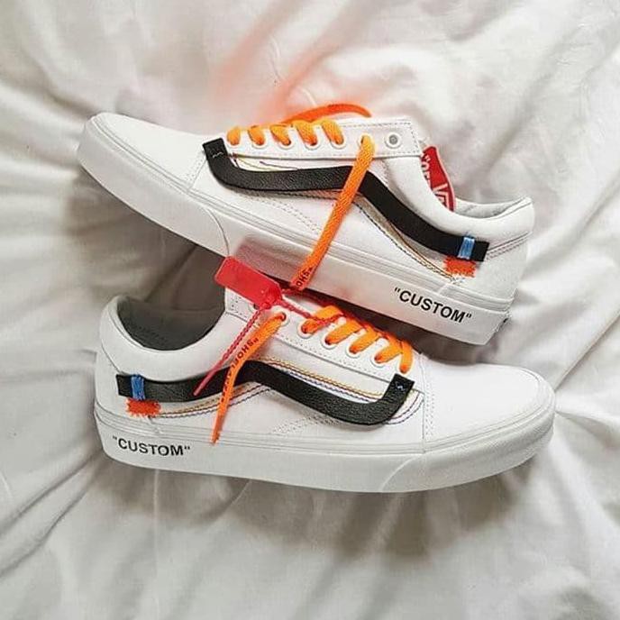 SUPER SALE Off white X Vans Old Skool White Premium Ready Stock