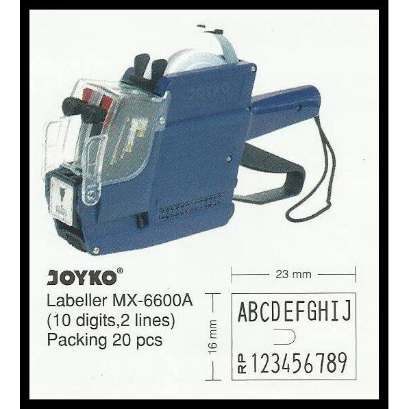 

JOYKO MX-6600A (huruf-angka) - Label Harga 2 Line