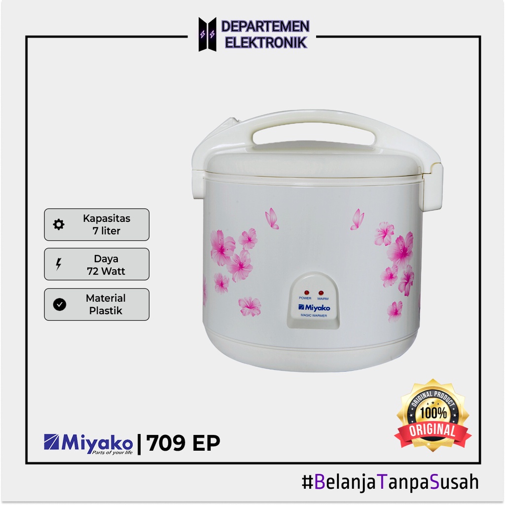 Miyako Magic Jar 709 EP Penghangat Nasi - Rice Warmer - Magic Jar MURAH BANGET / GARANSI RESMI