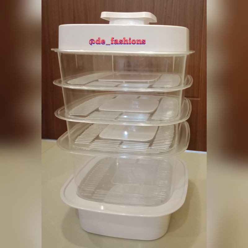 NEW PREMIUM, BAHAN TEBAL DAN KOKOH, FOOD STORAGE 6 LAYERS, GESER GAMBAR ASLI