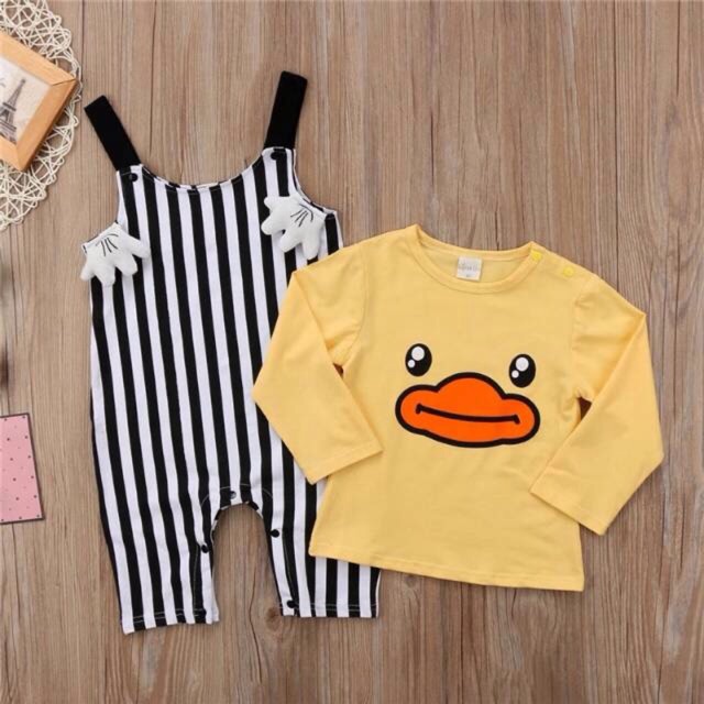 Set overall hand strip duck face