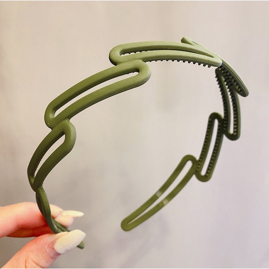 Bando Korea Perempuan Model Sirkam Anti Patah Bahan Plastik Aksesoris bandana Rambut Lucu Fashion Wanita kualitas import AK128