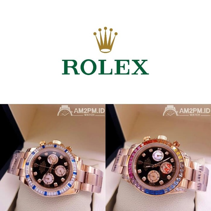 Suplier Jam Tangan Rolex Cosmograph Daytona Diamond Bezel Rose Gold
