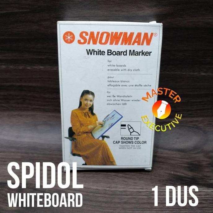 

[COD] Snowman Spidol White Board Marker BG-12 Hitam Merah Biru Hijau / Dozen TERBATAS Kode 911