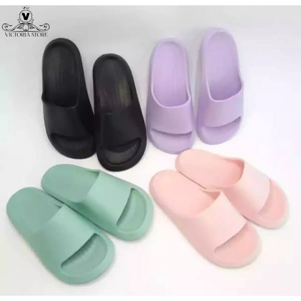 Sandal Slop Selop Wanita Karet Sandal Wanita Slop Terbaru Anti Selip Sendal Flip Flop