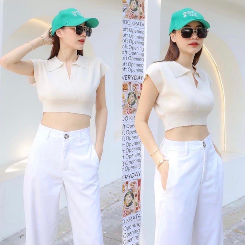 BEFAST - ZEC OOTD Wanita Atasan Crop HIKAWA / Crop Qaila RIB / Atasan Wanita Crop / Atasan Polos Wanita Crop / Crop Kekinian