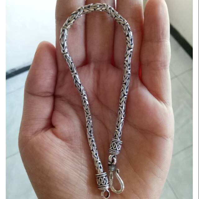 Gelang pria/gelang silver/ borobudur handmade