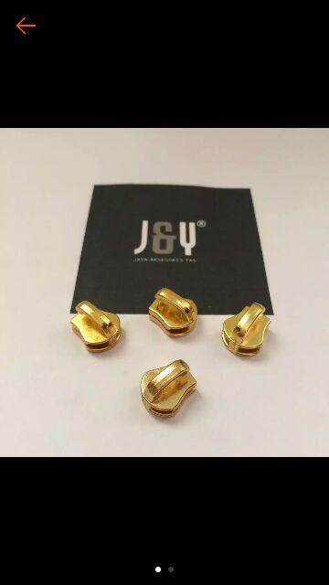 Kepala Resleting No 5 Gigi Besi Gundul Nikel