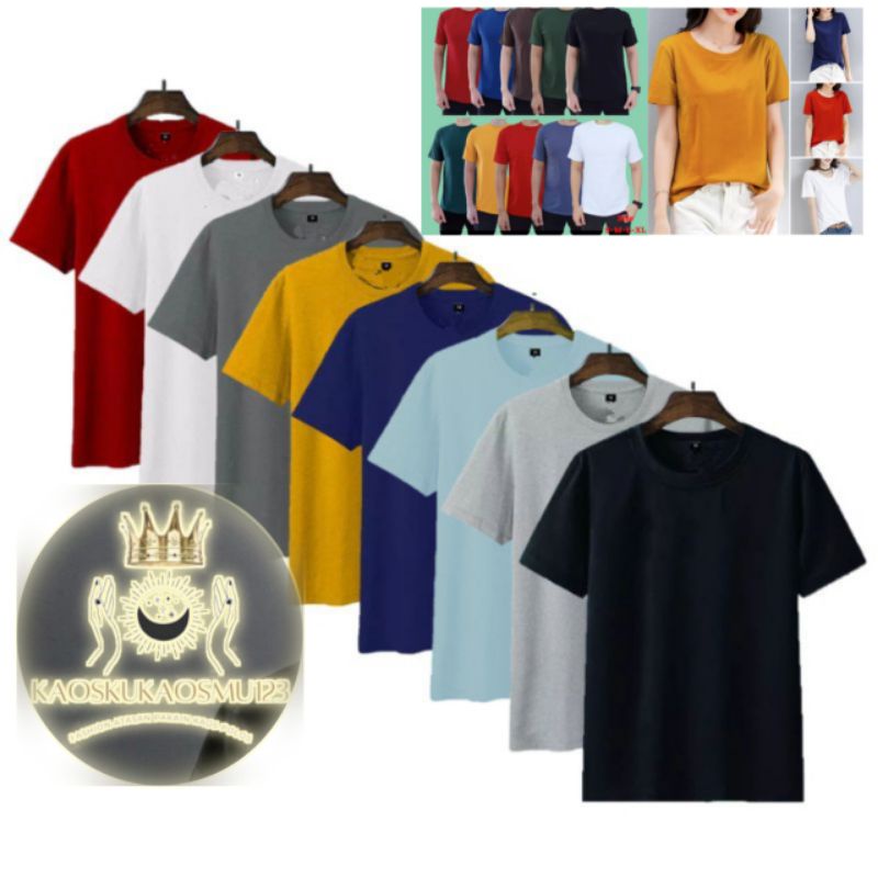 ( bisa COD ) PROMO KAOS POLOS LENGAN PENDEK WANITA BAJU POLOS PRIA POLOS MURAH ATASAN PAKAIAN PRIA W