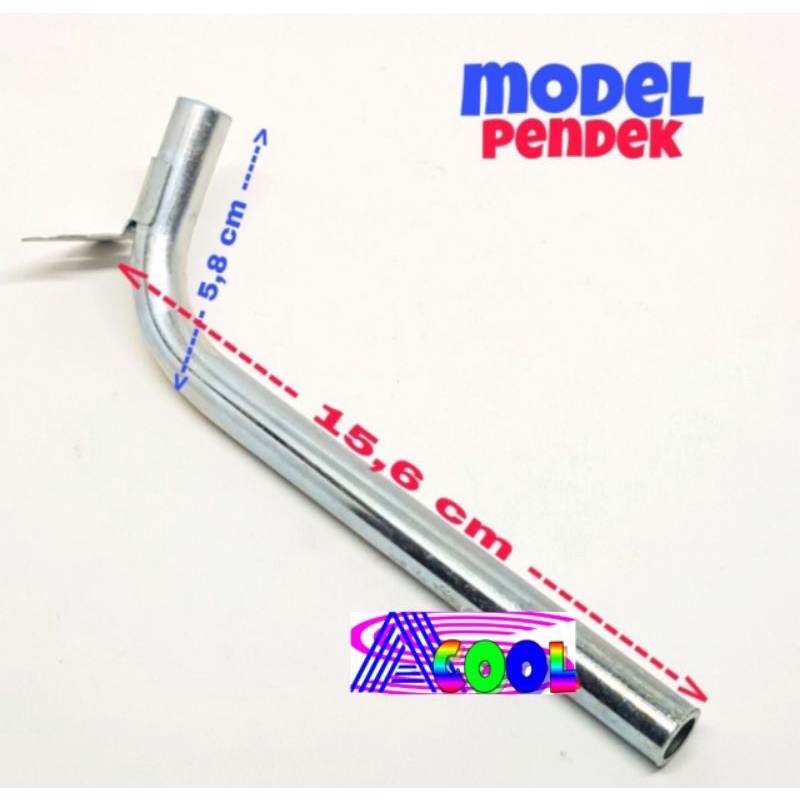 PIPA L Pendek Cerobong api lilin model rinnai - Tungku Dudukan Burner