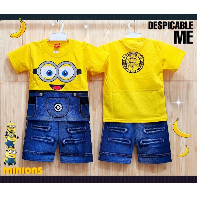 SETELAN ANAK GAMING MINION DAPAT TOPI ATAU SETELAN AJA ATAU TOPI AJA