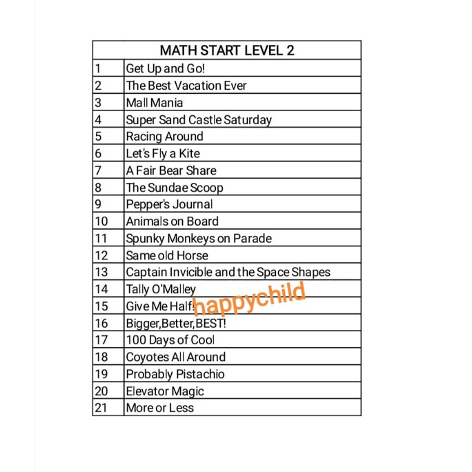 62 books Math start level1/2/3/buku impor/buku anak/happychild