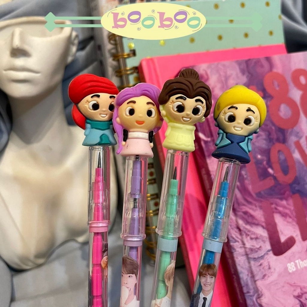 

TOKO BOOBOO | Pensil / Pensil Bensia princess / Pensil sambung susun / Pensil Karakter / Pensil Fancy