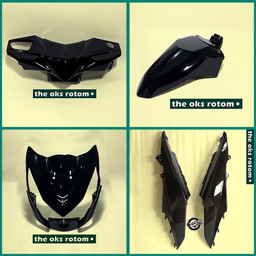 Full Set Body Bodi Halus Beat FI 2012 2013 2014 2015 2016 Hitam Plus Striping