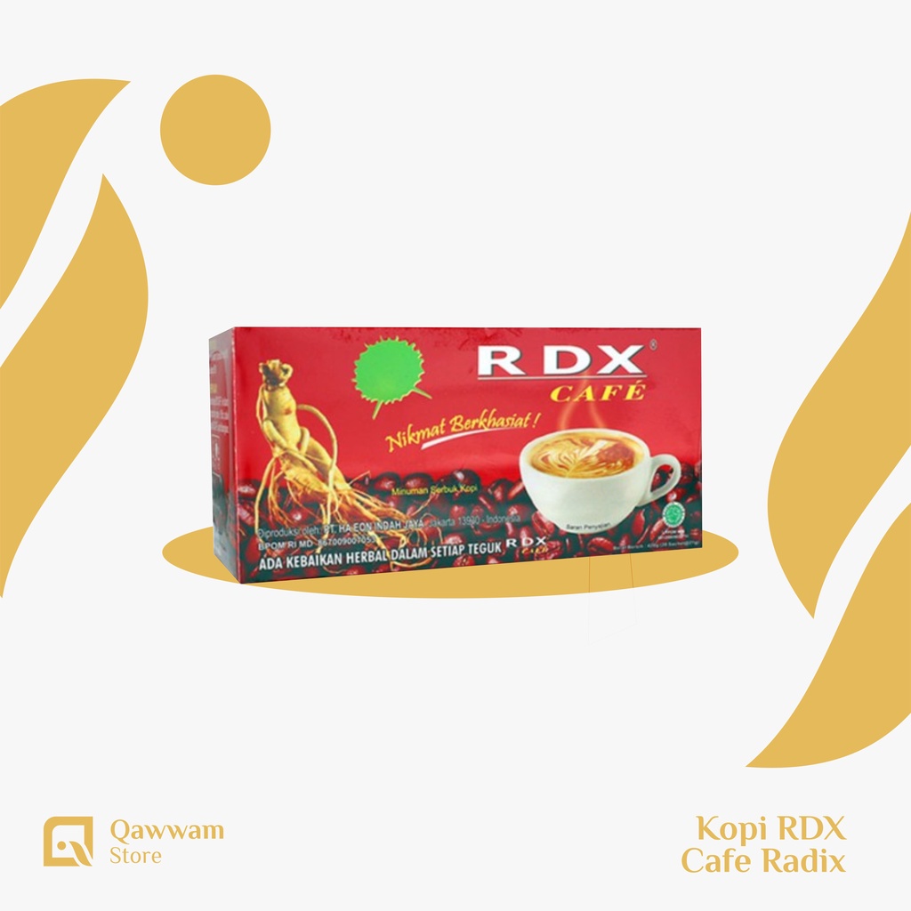 RDX CAFE Kopi Radix Lokal Gingseng Nikmat Berkhasiat Isi 20 Sachet