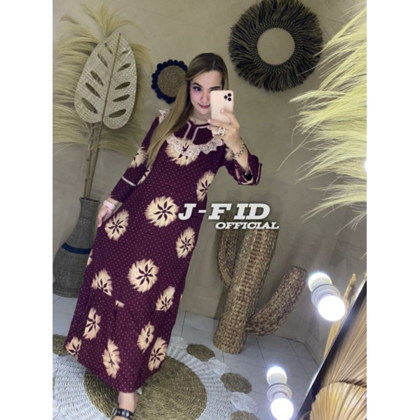 [BISA COD] DASTER ARAB/LONG DRESS RENDA MOTIF POLKA AILIN TERBARU DASTER ARAB/LONGDRES SUSUN POLKA