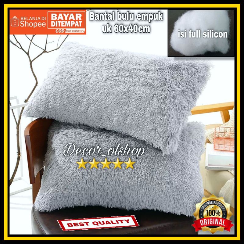 Bantal bulu empuk uk 60x40cm