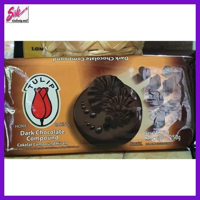 

SAKMACOKLAT- TULIP DARK CHOCOLATE COMPOUND 250GR -MAKANAN-MINUMAN.