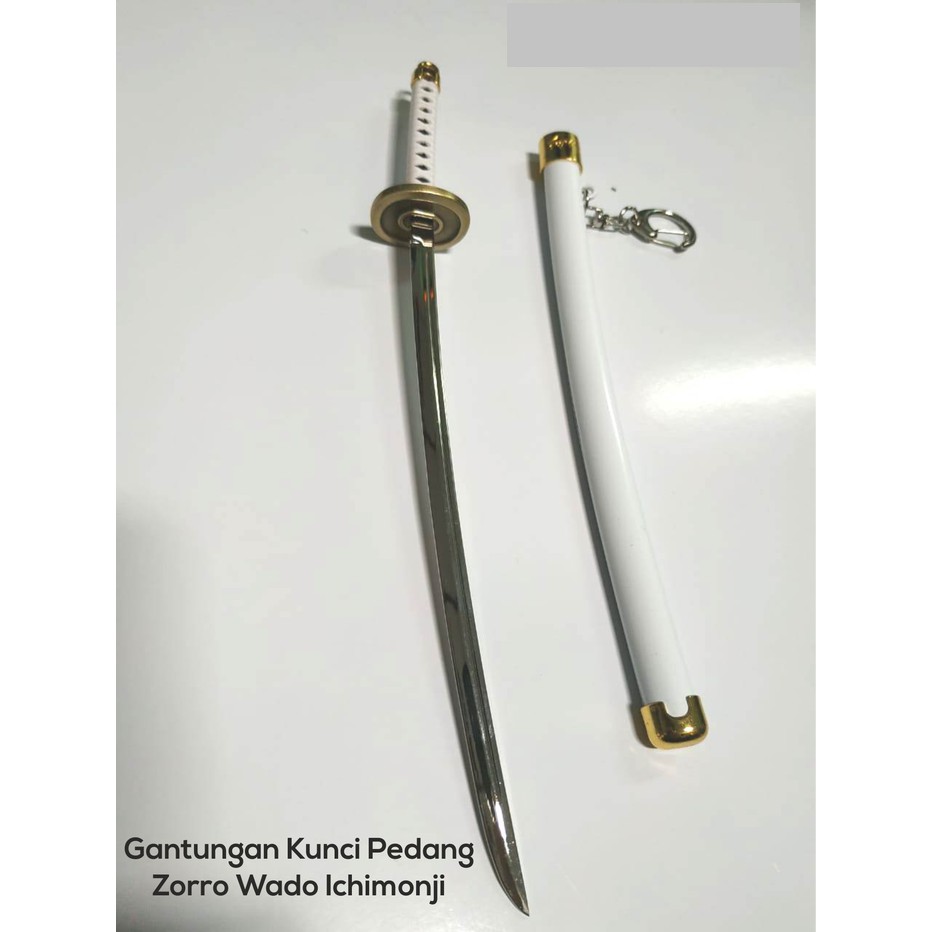 Gantungan kunci Pedang Zoro Wado shusui kikoku Kalung Eren Boxset Ninja Naruto