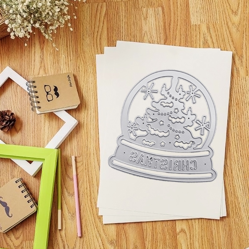 Cetakan Stensil Cutting Dies Motif Natal Bahan Metal Untuk Scrapbook / Craft DIY / Embossing