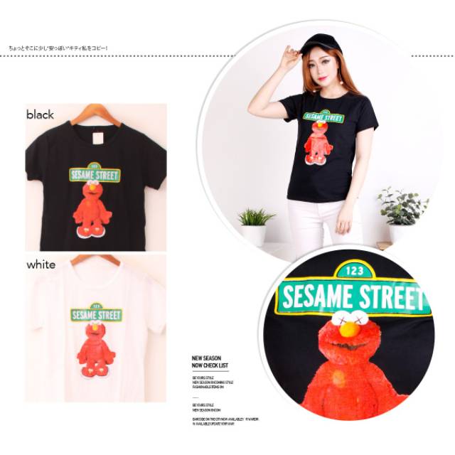 KAOS SESAME STREET | KAOS WANITA | KAOS SPANDEX PREMIUM | KAOS TERBARU COD BAYAR DI TEMPAT