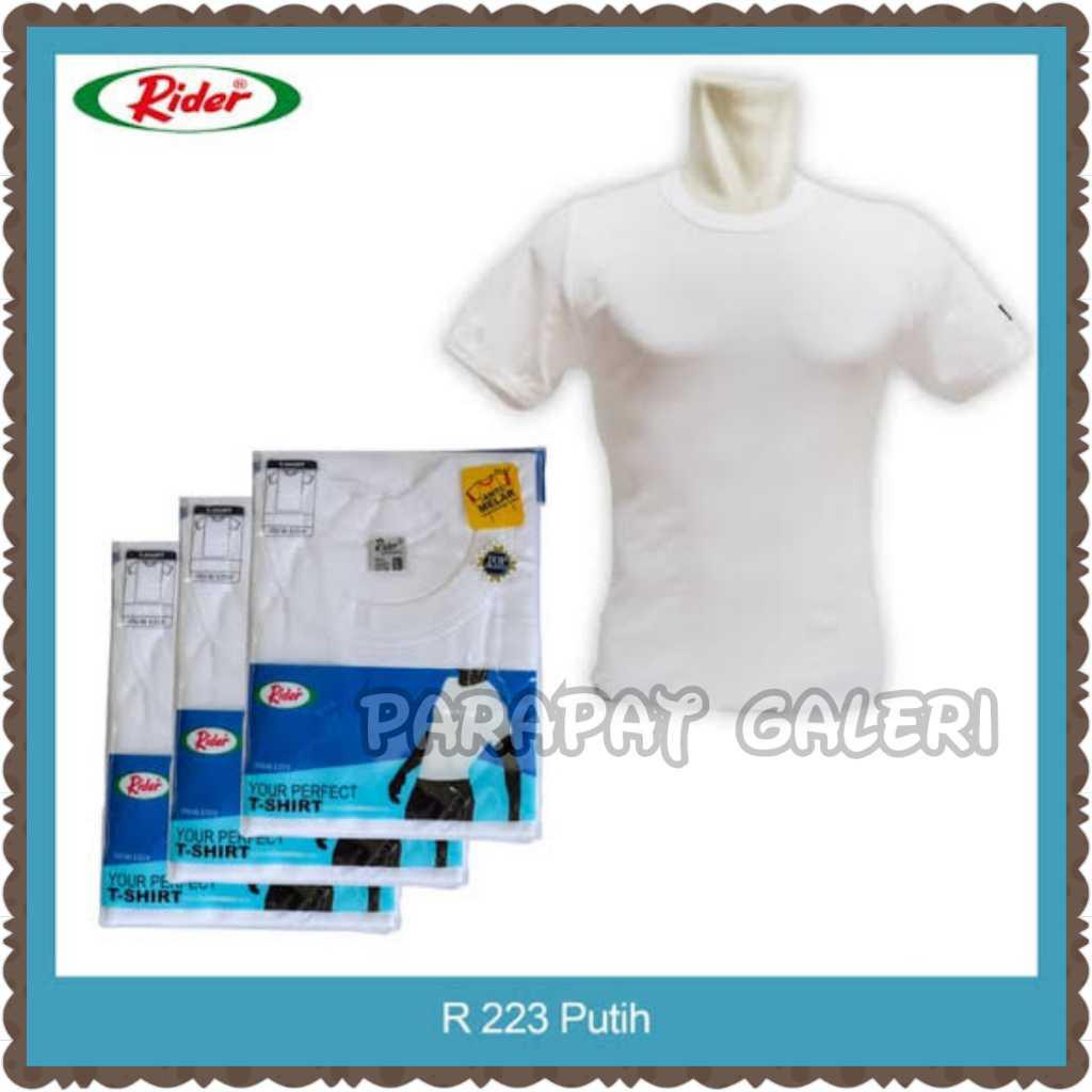 Kaos Dalam Rider Lifestyle Tshirt Man R223BP Putih (1 Pcs) Round Neck / Rider Underwear