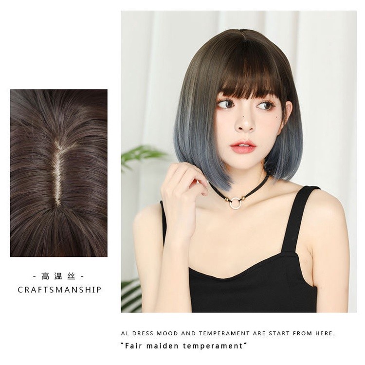 WDA-22 wig daily jepang gradasi abu gray rambut palsu pendek