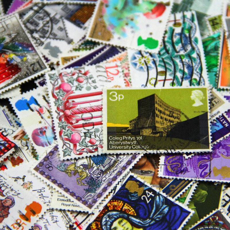 

IMPORT 100 PCS/Lot No Repeat British Postage Stamps Collections From United Kingdom With Post Marks