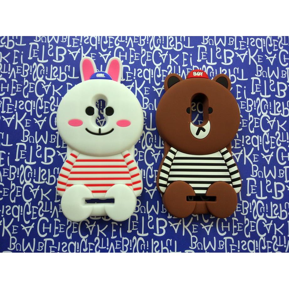 Silicon Case Brown IPHONE 6 PLUS  Karakter Lucu silikon boneka  hadiah