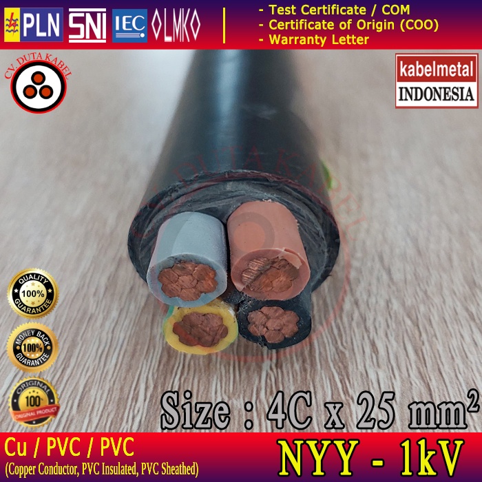 Kabel NYY 4x25 mm2 KABEL METAL (KMI) /4x25 mm/4 x 25 mm2/4 x 25 mm/4x25/4 x 25