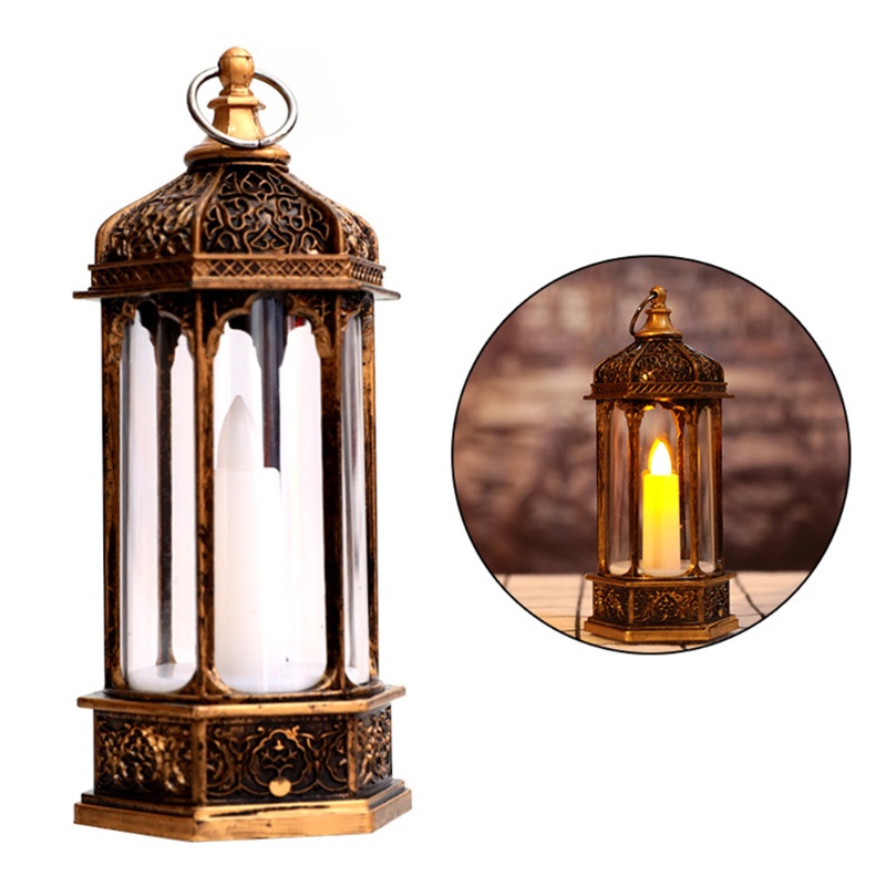 Zzz Lampu Lentera Bentuk Hexagon Gaya Vintage Untuk Dekorasi Natal