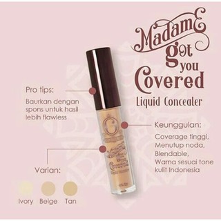 MADAME GIE Got You Covered Liquid Concealer 3gr | concealer cair madam gie | madamgie foundation