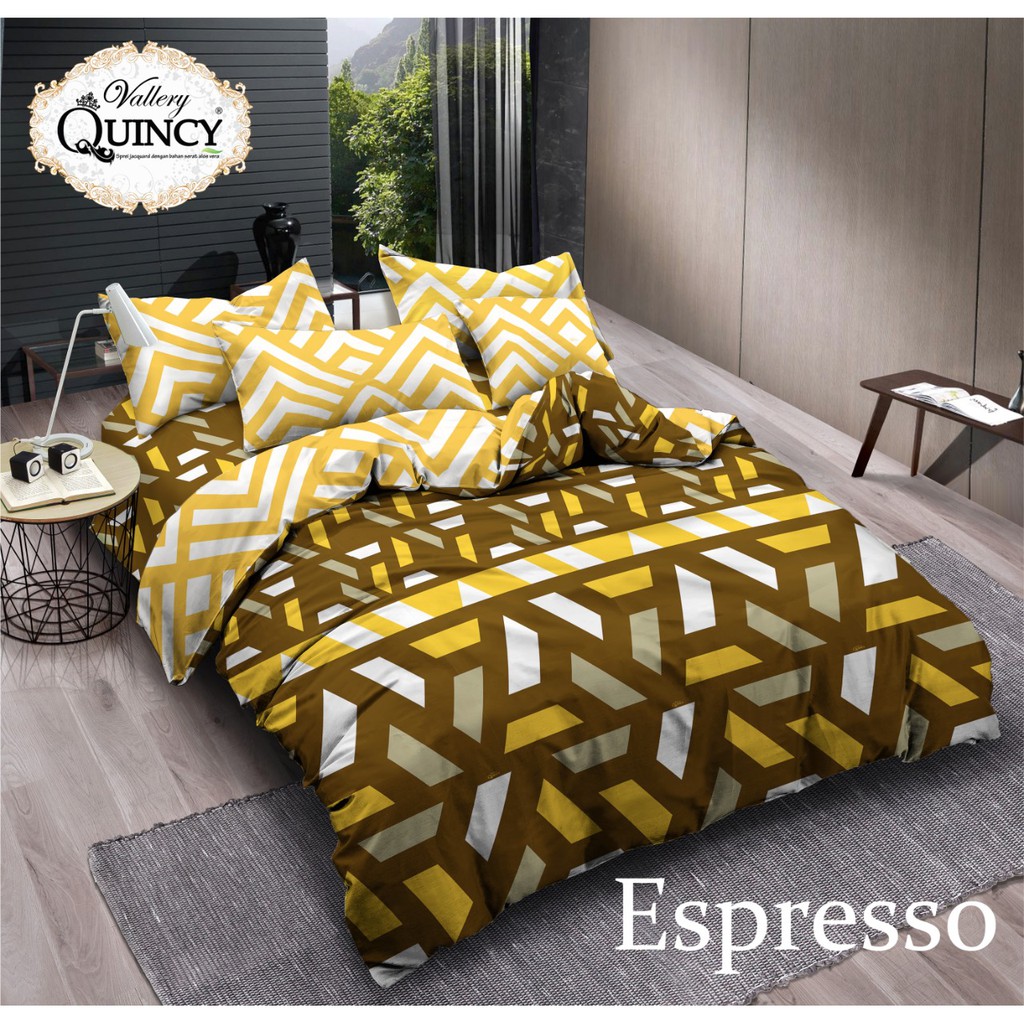 QUINCY VALLERY Sprei Tinggi 30 180x200 / 160x200 motif Delphi Diamond Espreso Lisa Raskal Aquatic Dandelion Evelyn Elves  - SP 180 160 T30