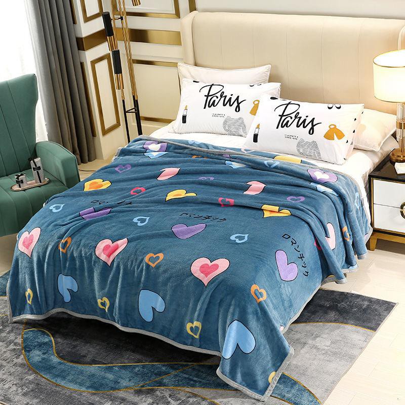 Selimut Bulu Super Tebal Ukuran Jombo 200x230 Motif Keren Terlaris Super Halus Lembut List Impor-Love 200list