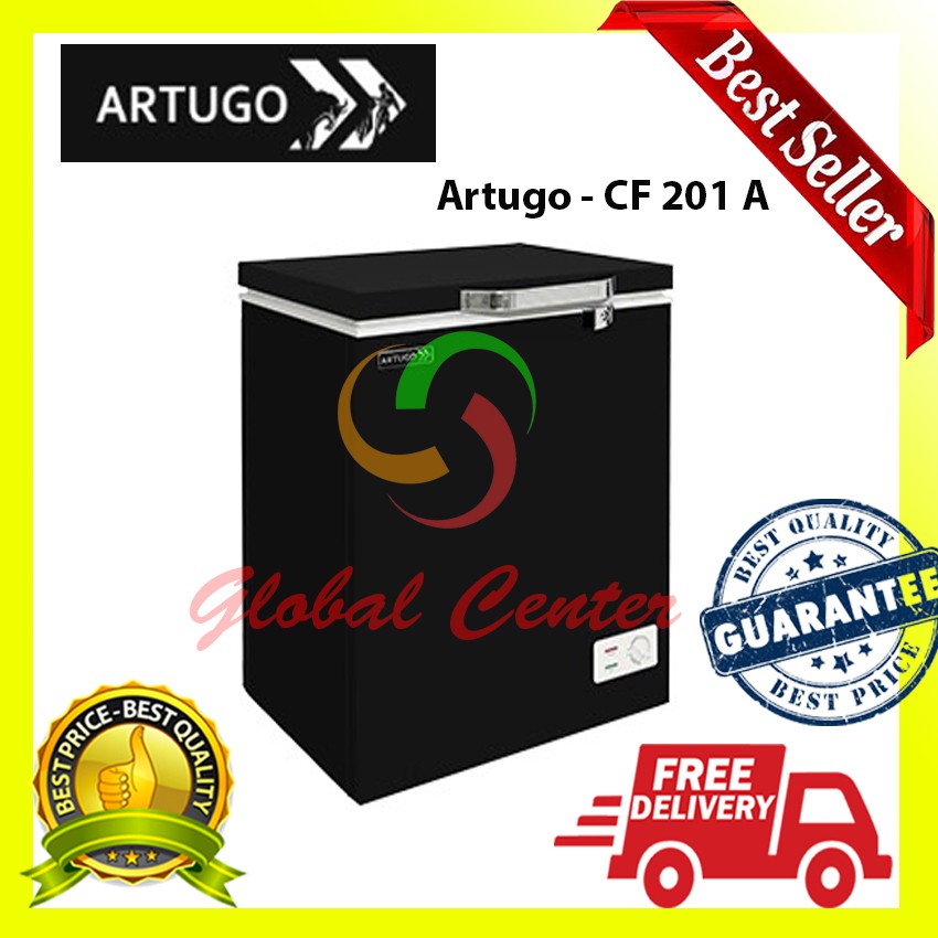 ARTUGO Chest Freezer 200 Liter Black - CF 201 A - Pendingin