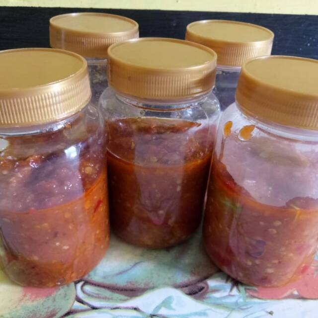 

Sambal homemade teri medan, udang, pete, terasi