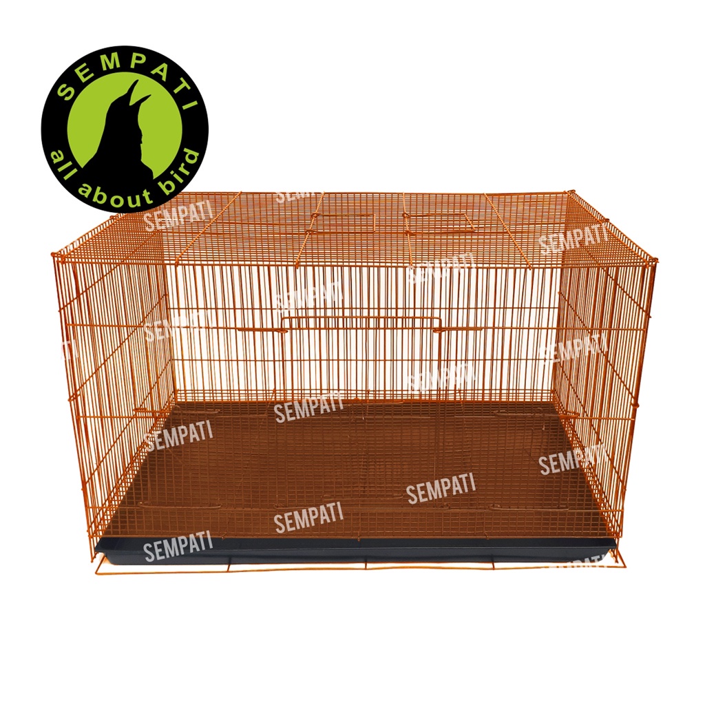 KANDANG BURUNG, SUGAR GLIDER, KELINCI, HAMSTER, TERNAK, UMBARAN - BESI LIPAT TEBAL SIZE M MEDIUM SEMPATI KDMDM-ORANGE