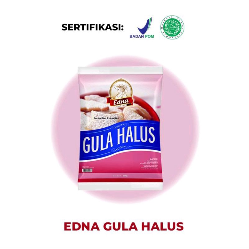 Edna Gula Halus Premium 500gr / Gula Halus Edna Adonan 500 gr