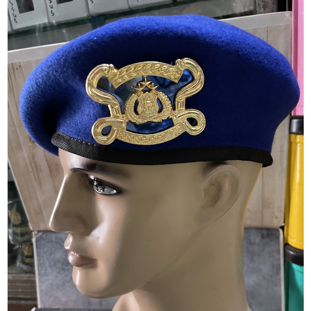 Baret Kacamata Polair - Baret Brimob Polisi Perairan - Baret Asli Kacamata