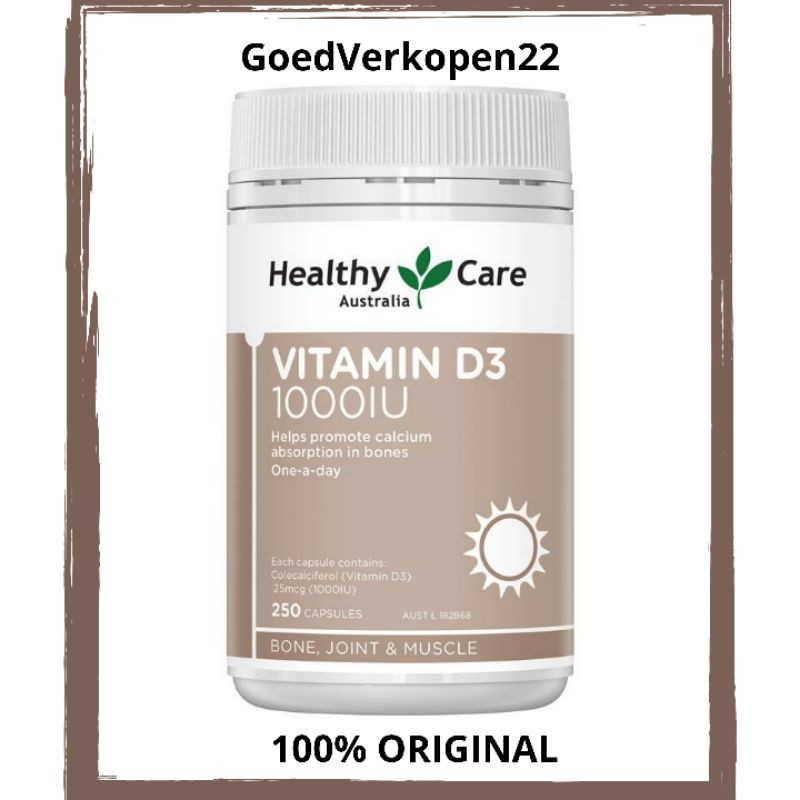 Healthy Care Vitamin D3 1000IU - VITAMIN D3 1000IU 1000 iu