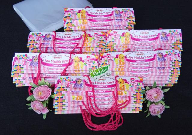 PLASTIK TEBAL Tas Label Snack Ultah - Tas Plastik Ulang Tahun-3